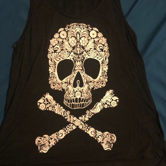 Spaghetti Strap Transparent Skull Top - Picture 2 of 8